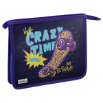 Папка для тетрадей А5 1 отделение на молнии "Crazy Time" (Спейс)
