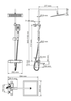 A29901 Thermo Душевой комплект с термостатическим смесителем