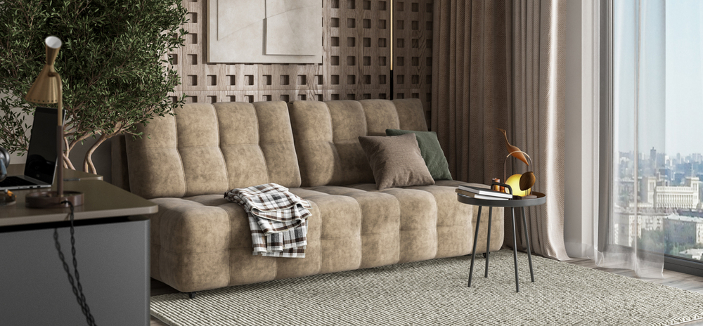 Диван Босс Мини Велюр Роял тауп