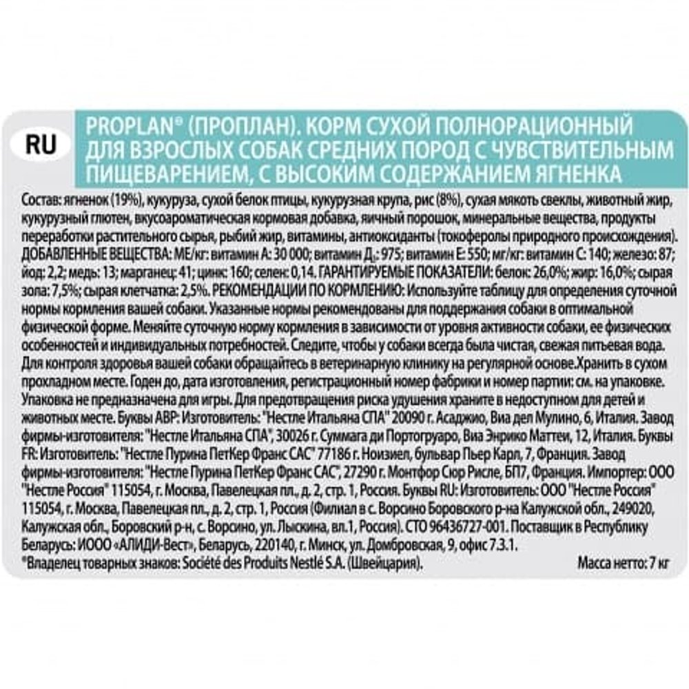 состав корма