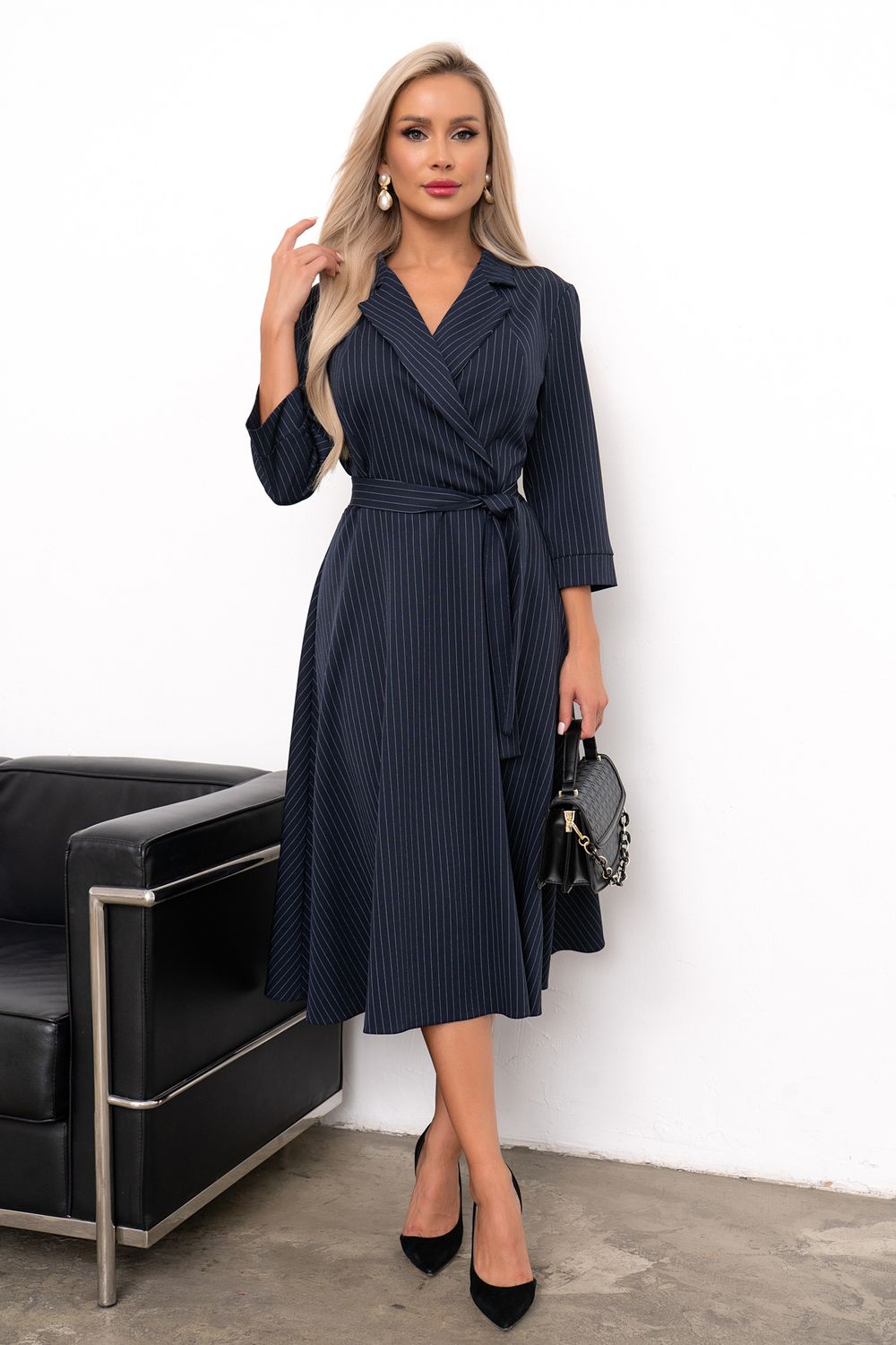 Платье Марта (синий/полоска) Р11-1189 Nikol (Акция)