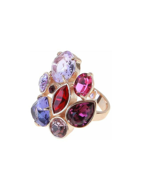 "Гламур"  кольцо в золотом покрытии из коллекции "Подиум" от Jenavi