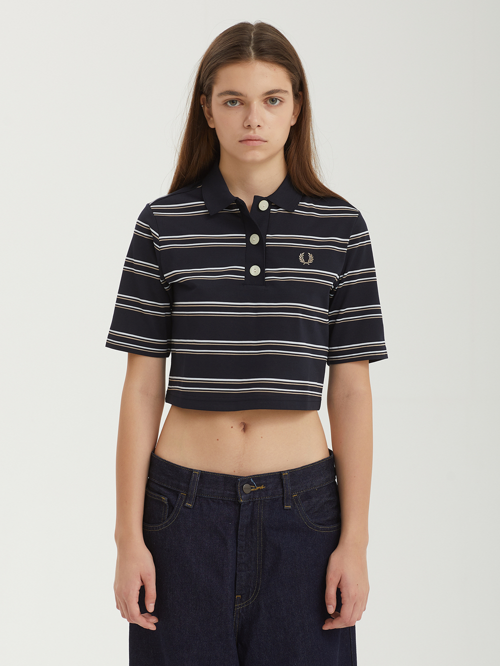 Женская Рубашка-поло Striped