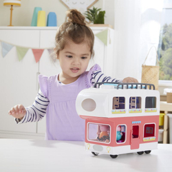 Свинка Пеппа, игровой набор семейный кемпер с хрюшками peppa + 4 фигурки
