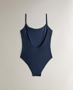 ZARA HOME КУПАЛЬНИК НА ТОНКИХ БРЕТЕЛЯХ, СИНИЙ