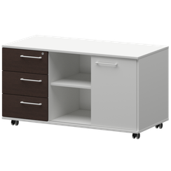 Креденция левая KZT-62L Дуб венге/Белый 1200x568x648 Кортез