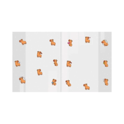 Обложки "CAPYBARAS" для тетрадей и дневников, КОМПЛЕКТ 10 шт., ПЛОТНЫЕ, 210х350 мм, 110 мкм, FUNSTER (ФАНСТЕР)
