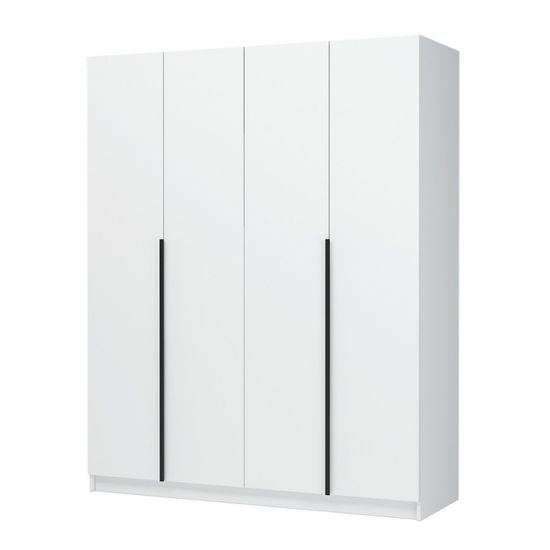 ЛИОН ШК-03 Шкаф 4-х створчатый Фасад БЕЛЫЙ/Корпус БЕЛЫЙ
