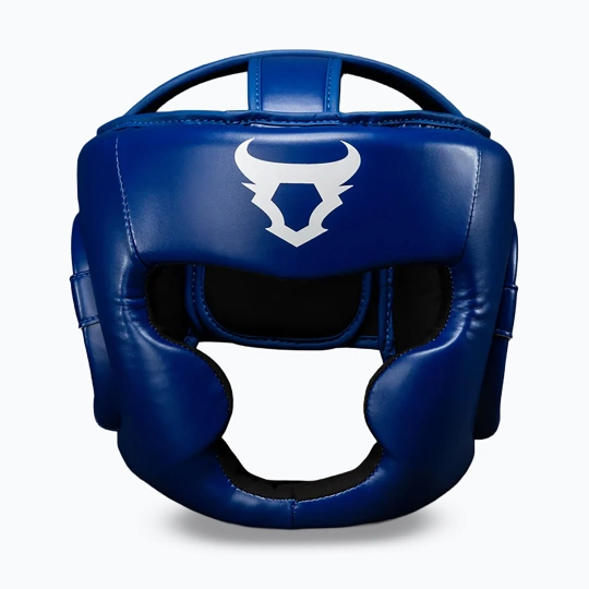 Боксёрский шлем Venum Ringhorns Charger Headgear navy blue/red