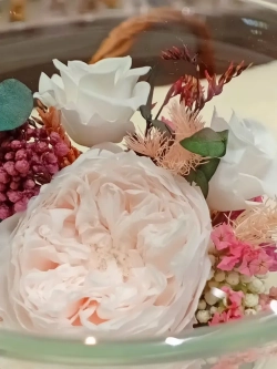 натуральные цветы в стекле, вакуум