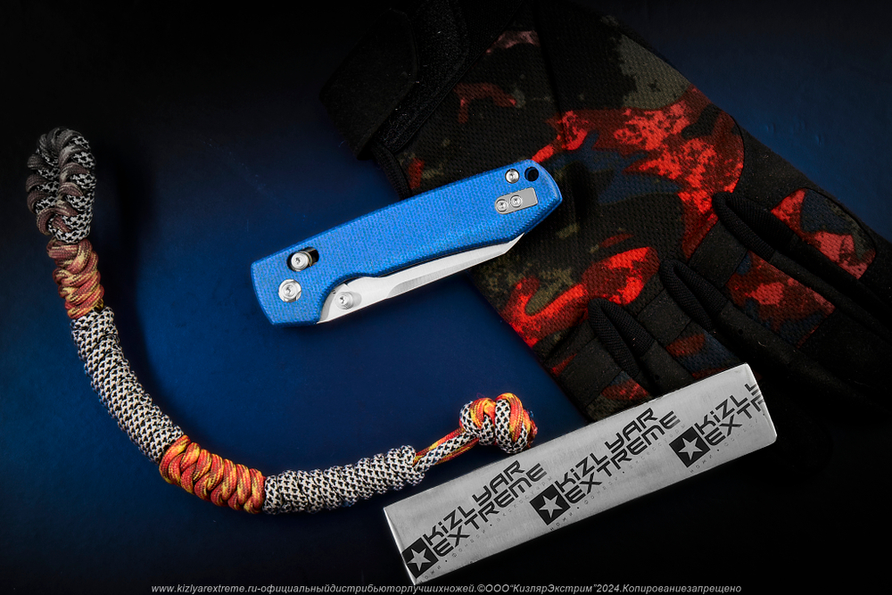 Нож Vosteed Raccoon CB сталь 14C28N Satin рукоять Blue Micarta