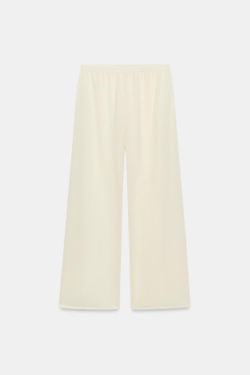 ZARA БРЮКИ ПРЯМОГО КРОЯ, ЭКРЮ