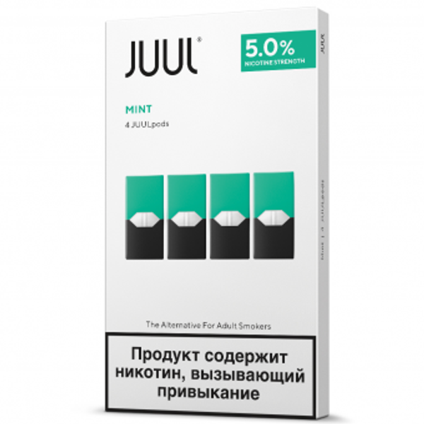 Купить Картридж Juul Labs x4 JUUL 59 мг, 0,7 мл - Mint