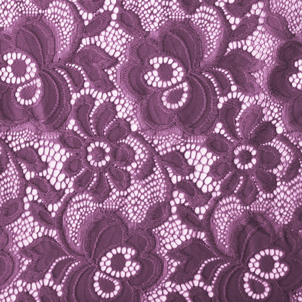 Кружевное полотно, 113 гр/м2, 150 см, сиреневый