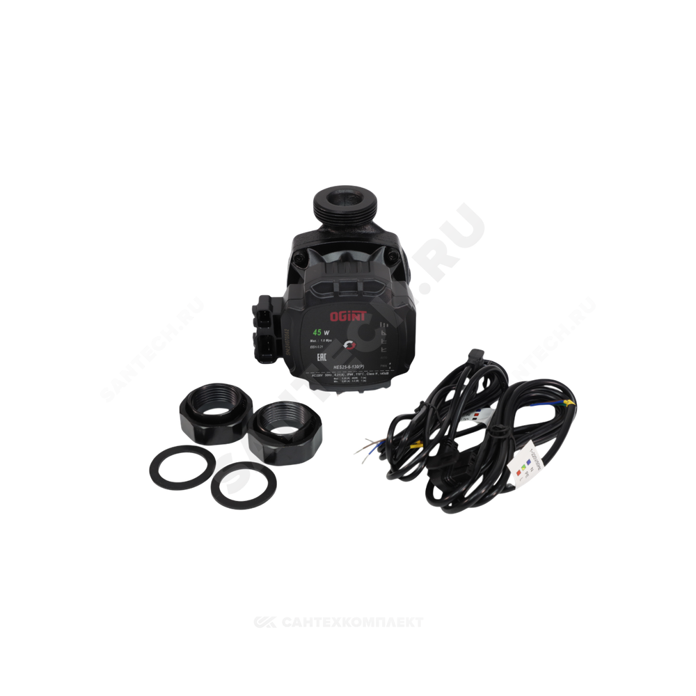 Насос циркуляционный с мокрым ротором HES25-6-130(P) PN10 1х220-240В/50 Гц Ogint