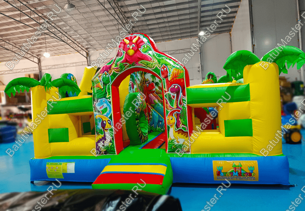 Коммерческий надувной батут "Парк динозавров" 5*5*2,8 м