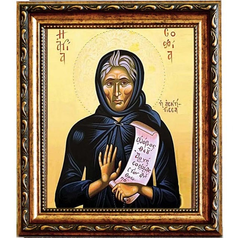 София Хотокуриду  преподобная. Икона на холсте.