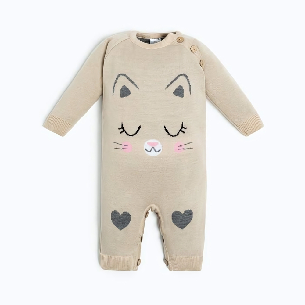 Комбинезон вяз. "Котик" рост 86-92 см (Крошка Я)