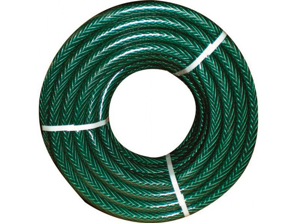 Шланг поливочный "ЛЮКС" ПВХ армир. 3-х слойный, зеленый, 1,85мм, D1/2"х25м (шт.)