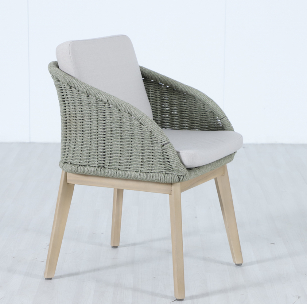 Комплект обеденной деревянной мебели на 8 персон Tagliamento Madrague, светлый тик, бежевый