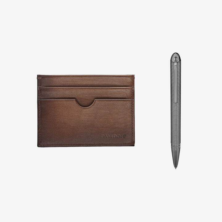 Подарочный комплект Davidoff: бумажник и шариковая ручка