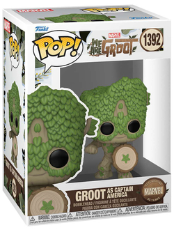 Фигурка Funko POP! Bobble Marvel We Are Groot Groot as Captain America (1392) 79515
