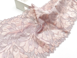 Набор 2А. Бюстгальтер на косточках с мягкими чашками и трусики (кружевной), лиловый и пыльно-розовый