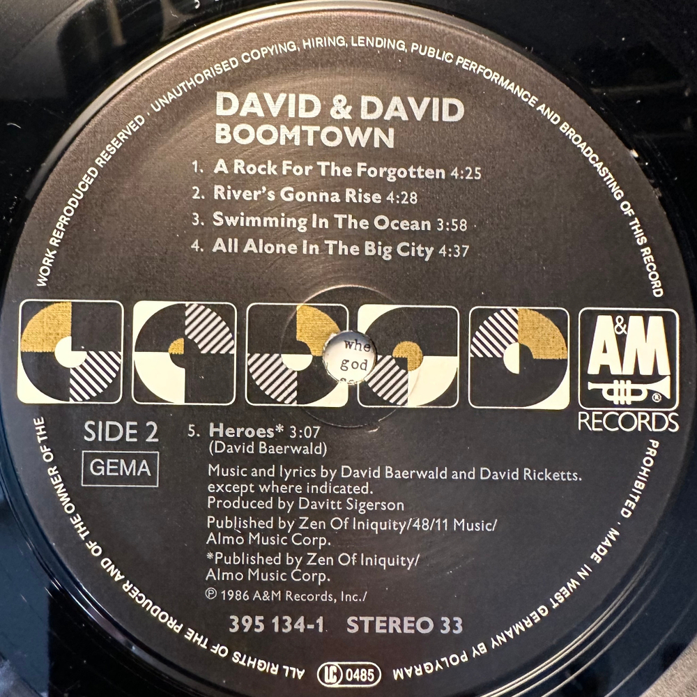 David + David - Boomtown (Германия 1986г.)