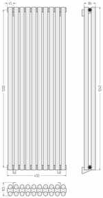 Сунержа Эстет-11 1200х450 10 секций