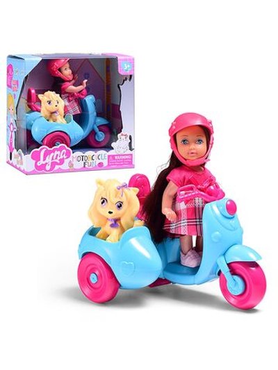 Кукла Леди байк с аксессуарами голубой (4608-1)