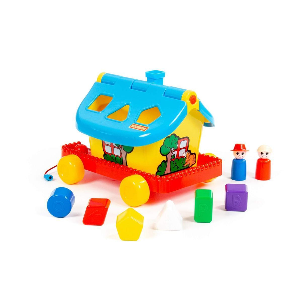 Сортер Садовый домик на колёсиках, сетка (Полесье)