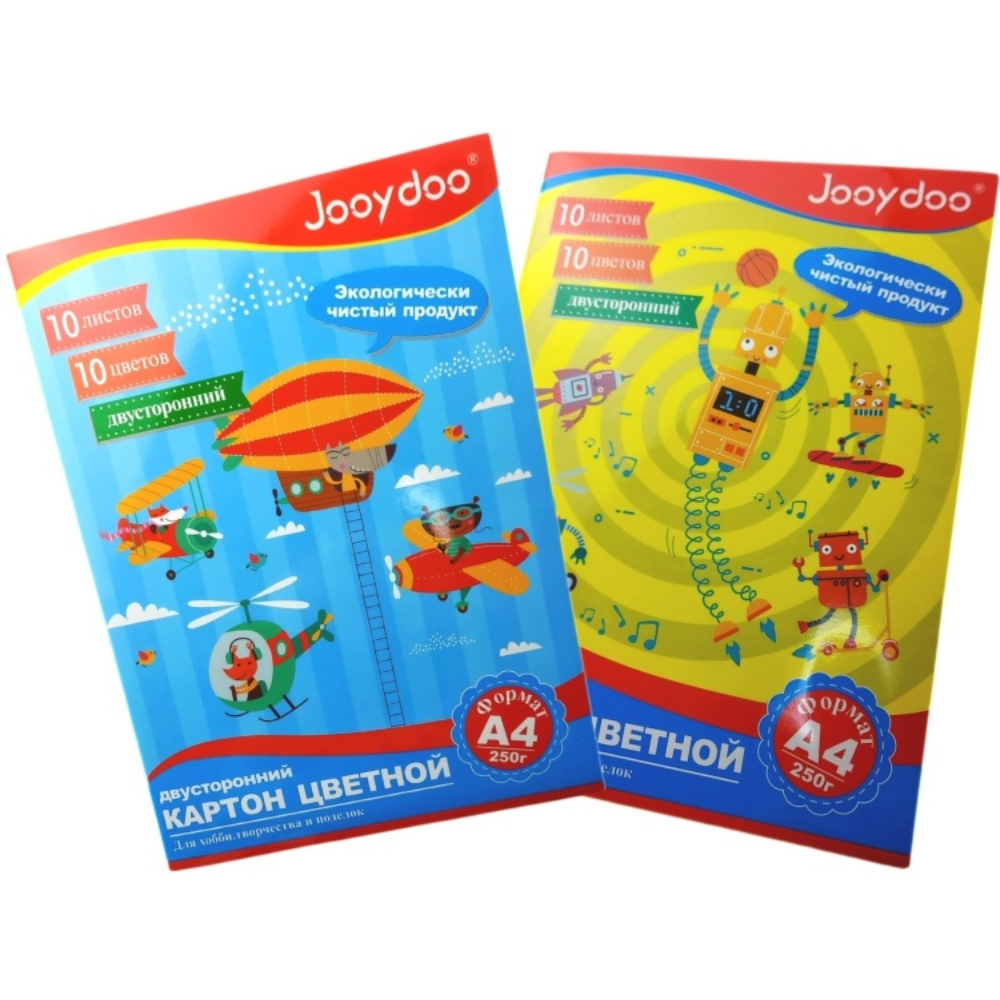 Двухсторонний цветной картон Joodoo А4