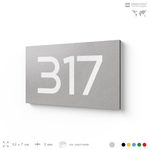 Номер на дверь 317, табличка на дверь для офиса, квартиры, кабинета, аудитории, склада, серая 120х70 мм, Айдентика Технолоджи