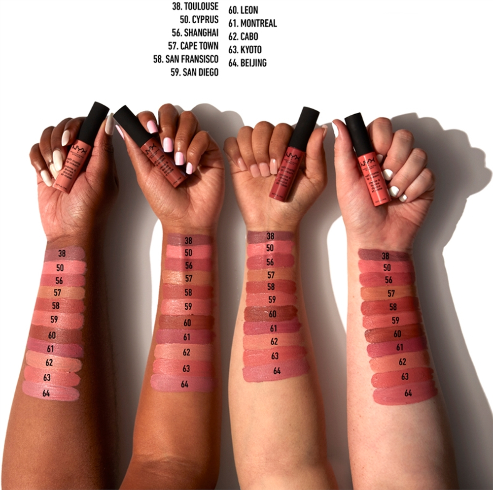 NYX Professional Makeup Soft Matte Lip Cream - Легкая матовая жидкая помада оттенок 38 Toulouse, 8 ml