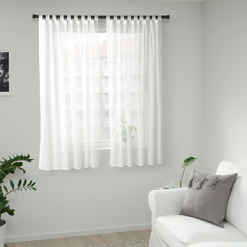 IKEA MATILDA  (ИКЕА МАТИЛДА)  -  Штора из сетки, 1 шт, на лямках/белая, 60x120 см