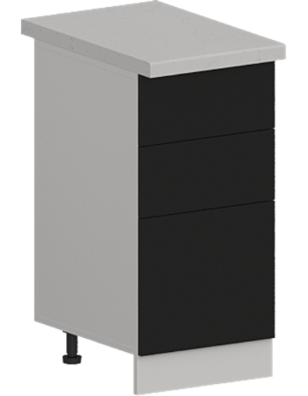 Кухня Модуль ШН3Я 400 Вотан / Черный матовый