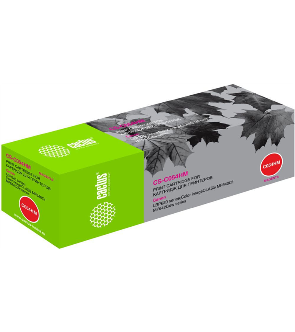 Cactus CS-C054HM 054 H M пурпурный (2300стр.) для Canon LBP 621Cw/623Cdw/641Cw/643Cdw