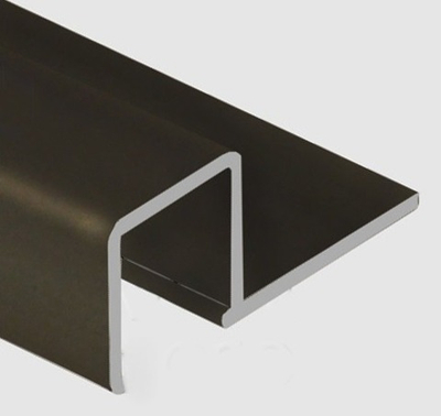 Алюминиевый П- образный профиль коричневый CU