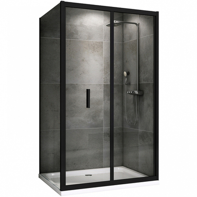 Душевой уголок Abber Sonnenstrand 120x70 AG07120B-S70B профиль Черный стекло прозрачное