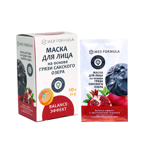 Маска для лица на основе Сакской грязи Balance-эффект для нормальной и комбинированной кожи, 10 саше по 30 г (10,05 б)