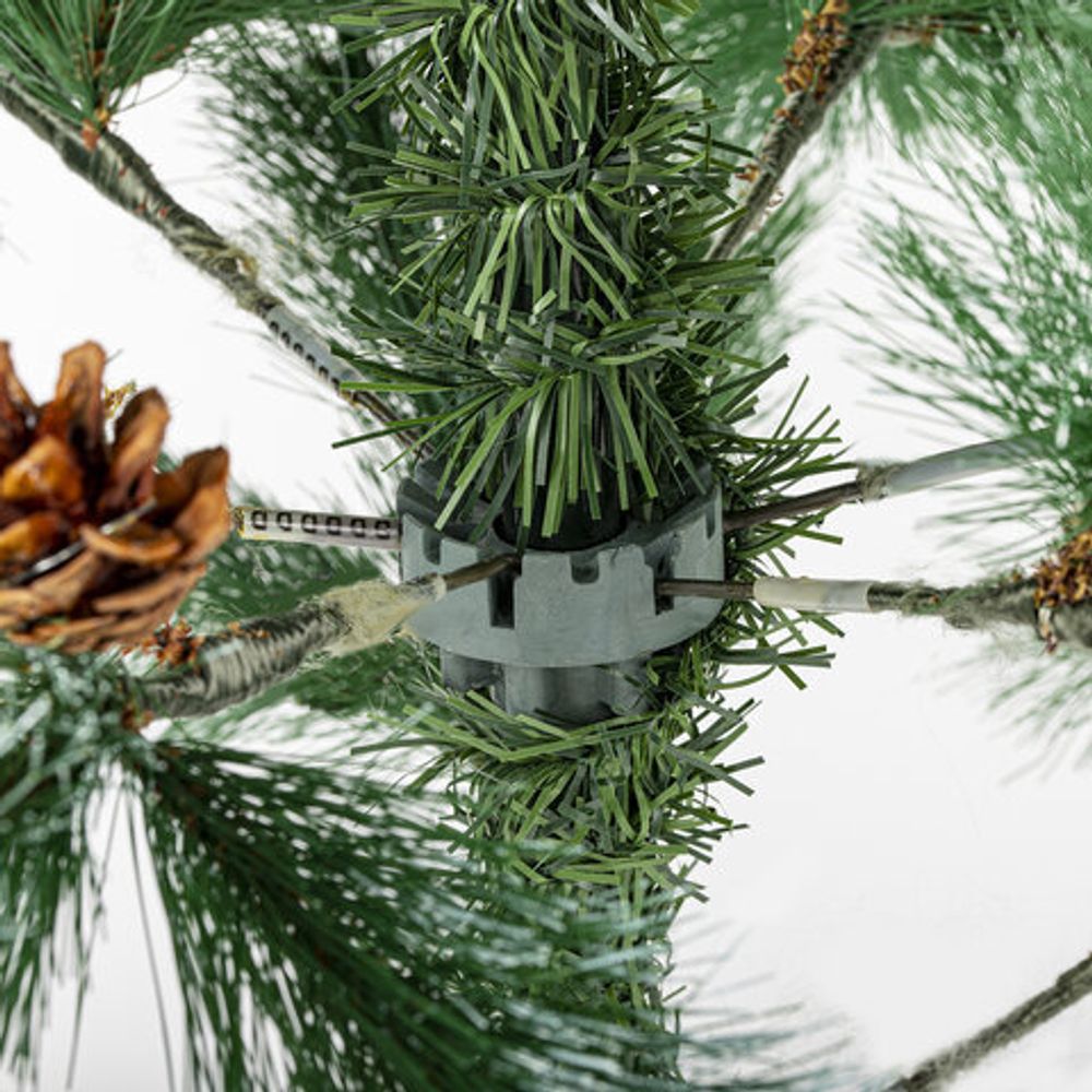 Ель новогодняя искусственная "Velvet Pinewood" 150 см, с инеем и шишками, ПВХ, ЗОЛОТАЯ СКАЗКА, 591703