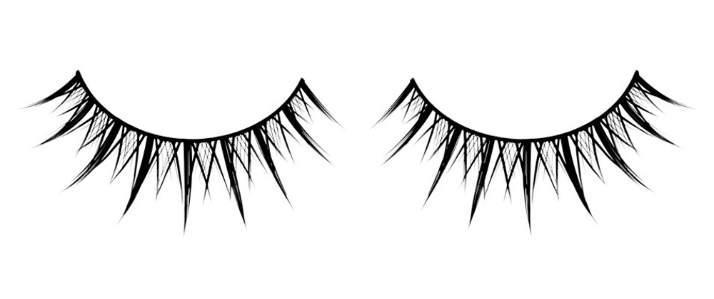 Чёрные накладные ресницы из острых пучков Premium (Цвет: черный)