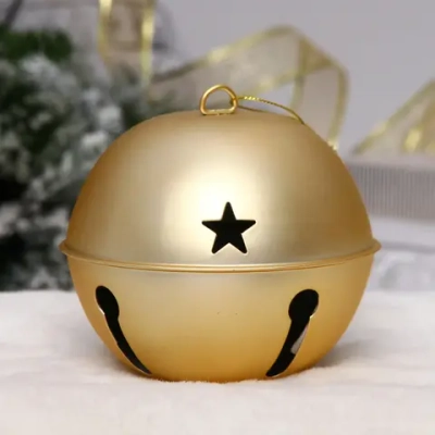 Новогодний шар «Бубенчик» 12 см, Золото