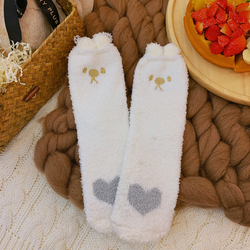 Носки теплые "Сердечко" (бел.)