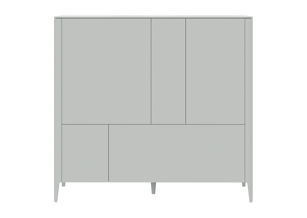 Шкаф Type 3 двери 2 ящика высота 135 см (светло-серый)