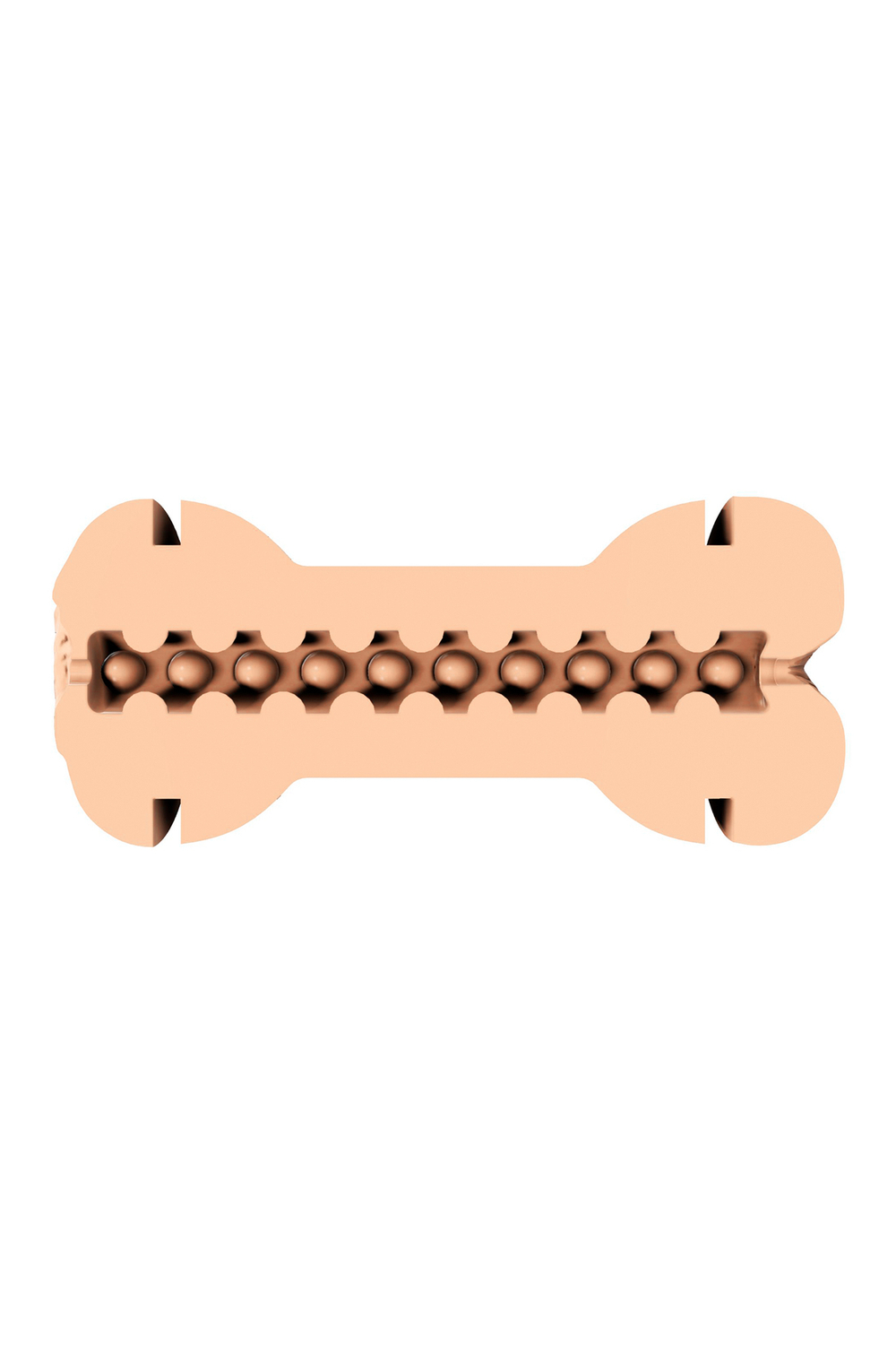 Двусторонний мастурбатор в колбе MALESATION Double Joy, TPE, черный, 25 см