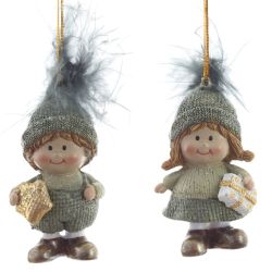 GAEM Фигурка декоративная подвесная "Дети", L4 W3 H7,5 см, 2в.