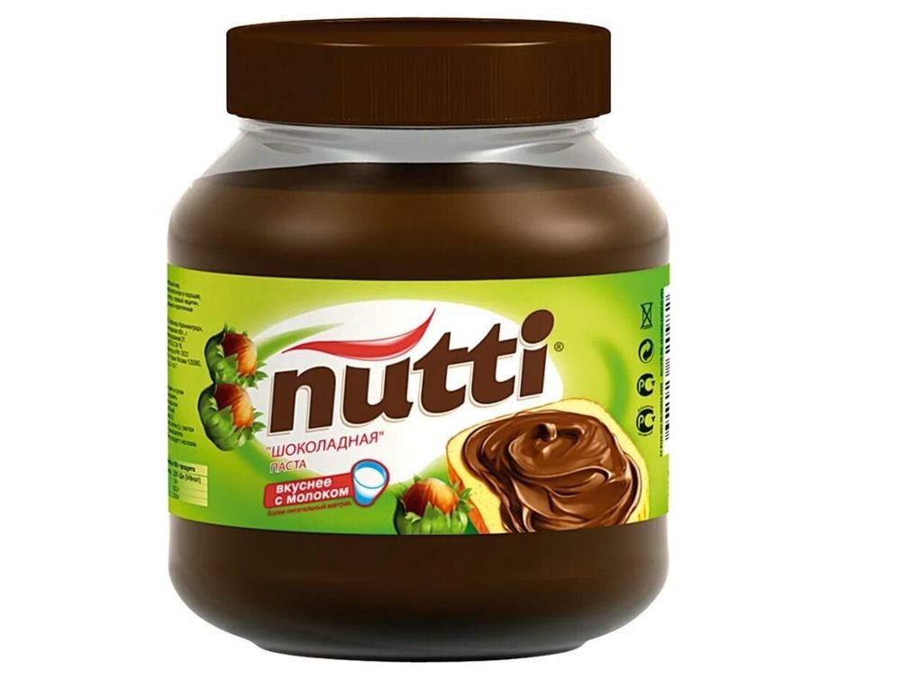 Паста шоколадная Nutti 700г, стекло