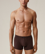 Мужские трусы шорты Atlantic, набор из 3 шт., хлопок, изумрудные + темно-серый меланж + баклажановые, 3MH-218