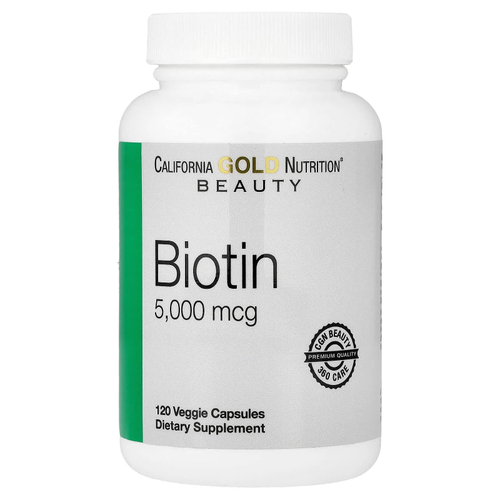 California Gold Nutrition, биотин, 5000 мкг, 120 растительных капсул